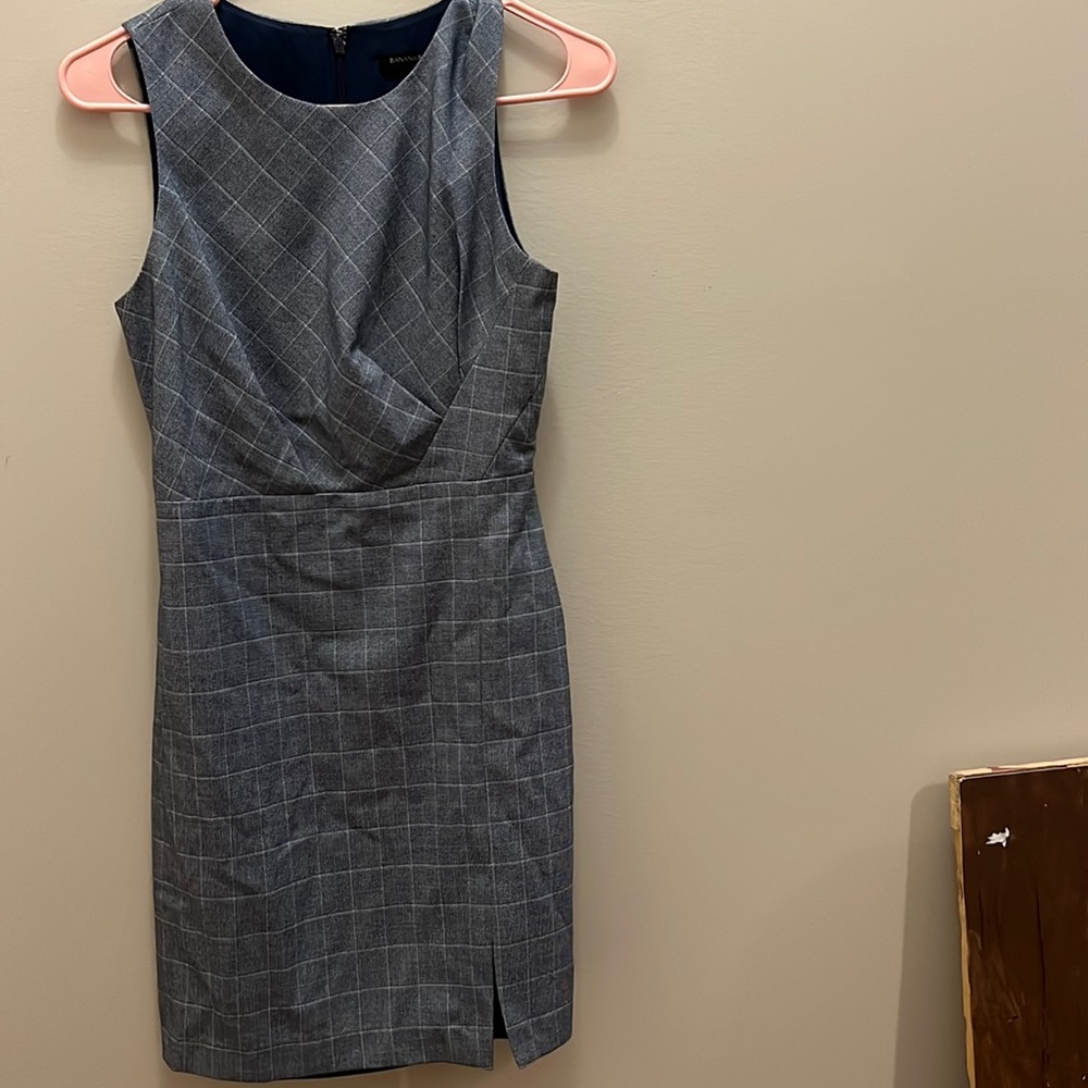 Banana Republic Navy Plaid